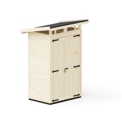 Upyard Strongbox Natural Wood Storage Shed 2ft 8" x 4ft 1"