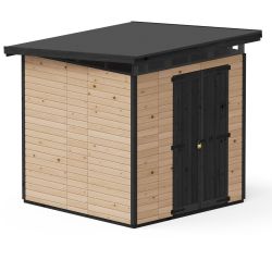 Upyard Strongbox Brown & Black Storage Shed  6ft 6" x 6ft 6"
