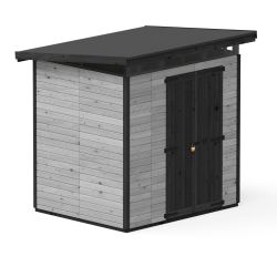 Upyard Strongbox Grey Black Storage Shed  6ft 6" x 5ft 3"