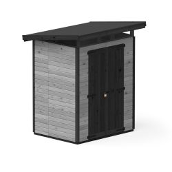 Upyard Strongbox Grey & Black Storage Shed 5ft 3" x 4ft 1"