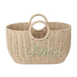 Woven Storage Basket Slogan