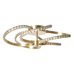 Austell Swirl Led Flush Satin Brass