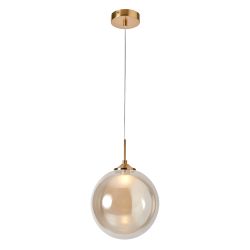 Laton 1 Light Opal Shade-In-Shade Pendant Brass