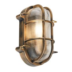 Mellor Caged Oval Bulkhead Ip44 Gold