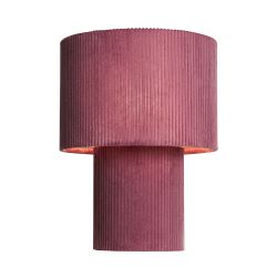 Glodwick Corduroy Table Lamp Burgundy