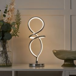 Adel Led Spiral Table Lamp Chrome