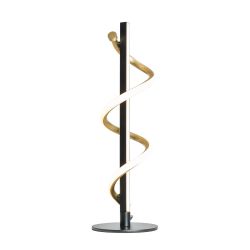 Mallow Led Spiral Table Lamp Black & Brass