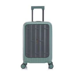 Cabin Suitcase With Laptop Sleeve Green Grey 55.5cm