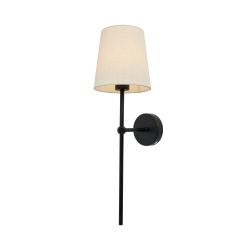 Austell Usb-C Rechargeable Shaded Wall Light Black