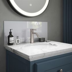 Pearl Glass Bathroom Splashback 250x600mm