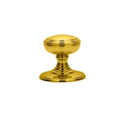 Plain Knob Concealed Fix Polished Brass