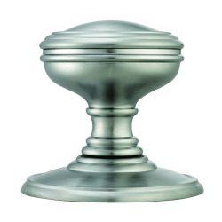 Plain Knob Concealed Fix Sat Chrome