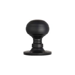 Queen Anne Mortice Knob In Matt Black