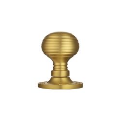 Queen Anne Mortice Knob In Satin Brass