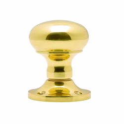 Victorian Mushroom Knob Unsprung Pbrass