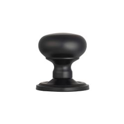 Victorian Mushroom Knob Concealed Fix Matt Black