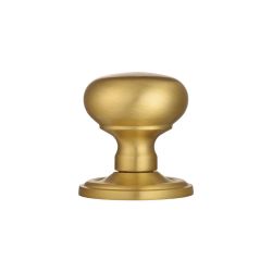 Victorian Mushroom Knob Con Fix Sat Brass