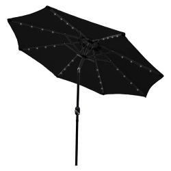 Parasol Black 2.7m LED Tilt