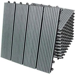Decking Floor Tiles 30x30cm Grey 33xWPC 