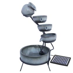Water Feature Grey 4 Tier Spilling Bowls