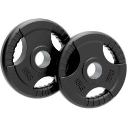 Olympic Tri-Grip Rubber Weight Plates - Black Pairs & Sets