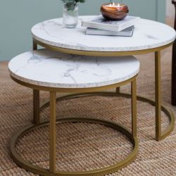 Gold marble effect Coffee table