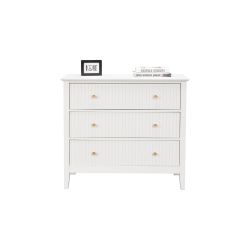 Florence White Panel 3 drawers chest