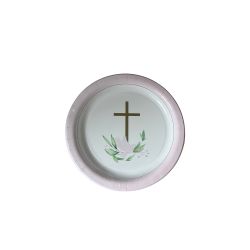 Communion Plate Pink 22cm 10pcs