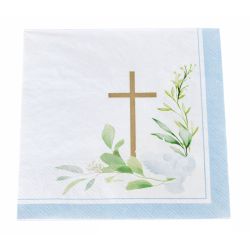 Communion Napkin Blue 33X33cm  20pcs