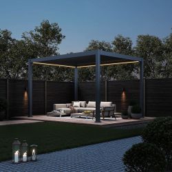 Neo Louvered 4x3m Pergola with LED Lighting