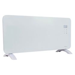 Masterplug Auraline Smart Energy Glass Panel Heater, 2000W, White