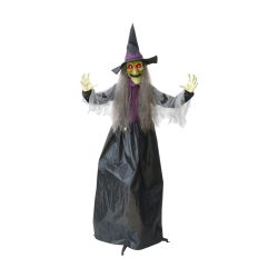 Standing Animated Witch With Light & Sound 153cm