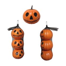 Bag Of Pumpkin Heads 3Pcs