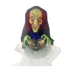 Animated Witch Cauldron With Light & Sound 34cm