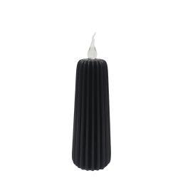 LED Candle Deco Black 7 x 24cm