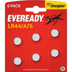 Eveready A76 LR44 Alkaline Battery 6 Pack