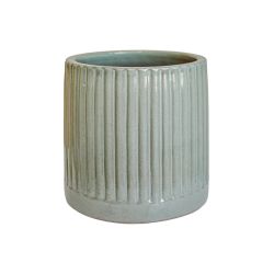  Snowshill Glazed Sage Planter H23cm D24cm