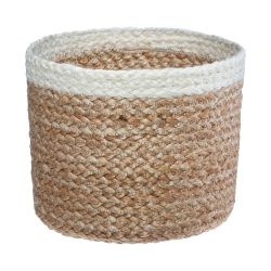Jackson White Jute Basket L