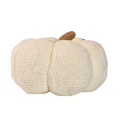 Fabric Pumpkin 30x17cm White