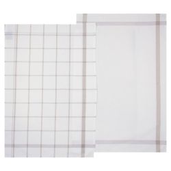Grey Kitchen Towels 2Pk