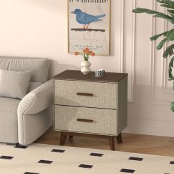 Lara 2 Drawers Nightstand Natural