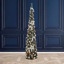 7Ft Pop Up Tree Pre Lit Golden Opulence