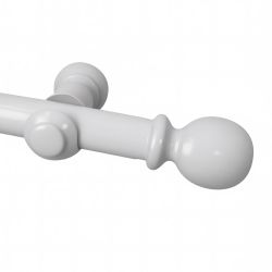 De Vielle 28mm Wooden Curtain Pole Grey 1.2m