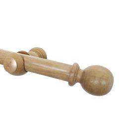 De Vielle 28mm Wooden Curtain Pole Ant Pine 1.8m