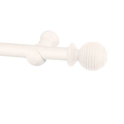 De Vielle 35mm Wooden Curtain Pole White Ball 3.0m