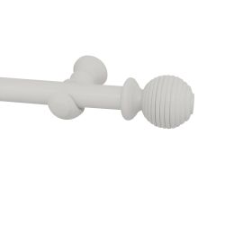 De Vielle 35mm Wooden Curtain Pole Grey Ball 3.0m