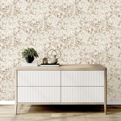 Distinctive Imogen Floral Wallpaper, Natural