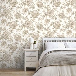 Fine Decor Isabella Floral Wallpaper, Natural