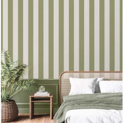 Fine Decor Juliette Textured Vinyl Stripe Wallpaper, Sage