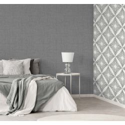 Fine Decor Larson Luxury Textured Vinyl Wallpaper, Charcoal